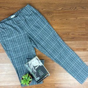 J. Jill Premium Bi-Stretch Cuffed Gray Plaid Pants Comfort Dress Pant Size 8